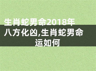 生肖蛇男命2018年八方化凶,生肖蛇男命运如何