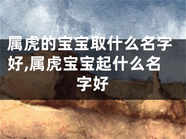 属虎的宝宝取什么名字好,属虎宝宝起什么名字好