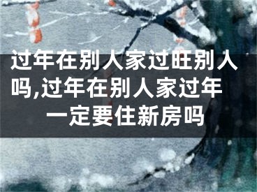 过年在别人家过旺别人吗,过年在别人家过年一定要住新房吗