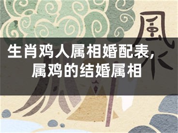 生肖鸡人属相婚配表,属鸡的结婚属相