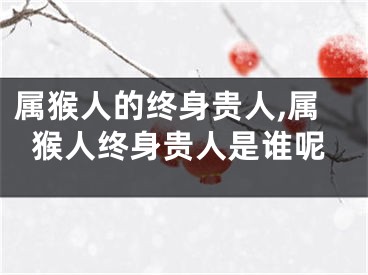 属猴人的终身贵人,属猴人终身贵人是谁呢