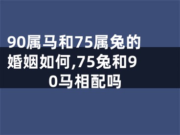 90属马和75属兔的婚姻如何,75兔和90马相配吗