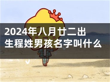 2024年八月廿二出生程姓男孩名字叫什么
