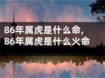 86年属虎是什么命,86年属虎是什么火命
