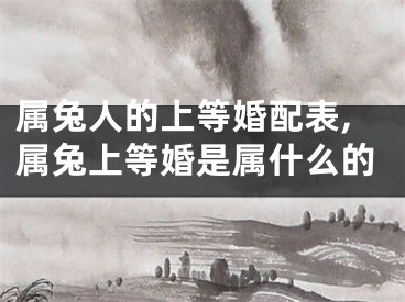 属兔人的上等婚配表,属兔上等婚是属什么的