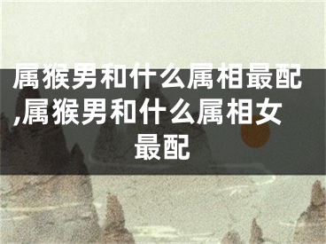 属猴男和什么属相最配,属猴男和什么属相女最配