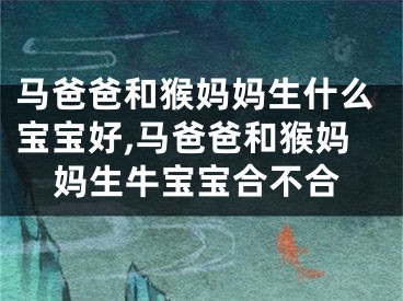 马爸爸和猴妈妈生什么宝宝好,马爸爸和猴妈妈生牛宝宝合不合