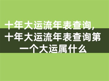 十年大运流年表查询,十年大运流年表查询第一个大运属什么