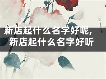 新店起什么名字好呢,新店起什么名字好听
