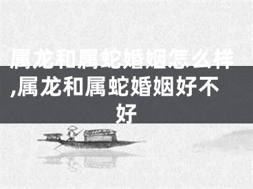 属龙和属蛇婚姻怎么样,属龙和属蛇婚姻好不好