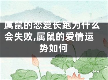 属鼠的恋爱长跑为什么会失败,属鼠的爱情运势如何
