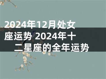 2024年12月处女座运势 2024年十二星座的全年运势