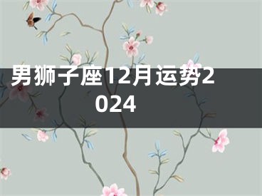男狮子座12月运势2024