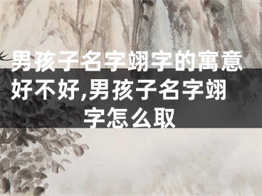男孩子名字翊字的寓意好不好,男孩子名字翊字怎么取
