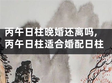 丙午日柱晚婚还离吗,丙午日柱适合婚配日柱
