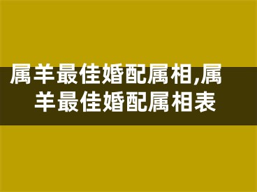 属羊最佳婚配属相,属羊最佳婚配属相表