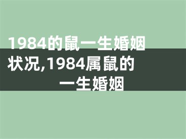 1984的鼠一生婚姻状况,1984属鼠的一生婚姻