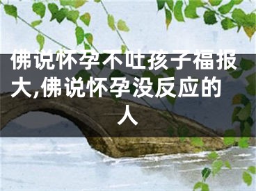 佛说怀孕不吐孩子福报大,佛说怀孕没反应的人
