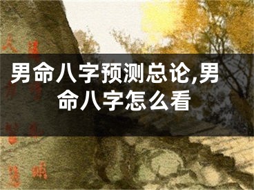 男命八字预测总论,男命八字怎么看