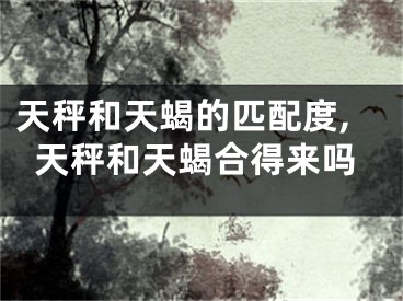 天秤和天蝎的匹配度,天秤和天蝎合得来吗