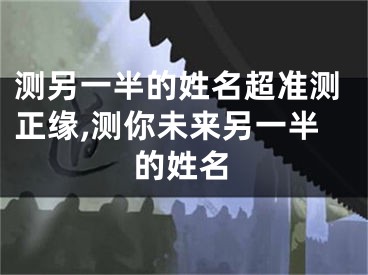 测另一半的姓名超准测正缘,测你未来另一半的姓名