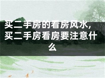 买二手房的看房风水,买二手房看房要注意什么
