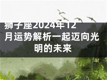 狮子座2024年12月运势解析一起迈向光明的未来