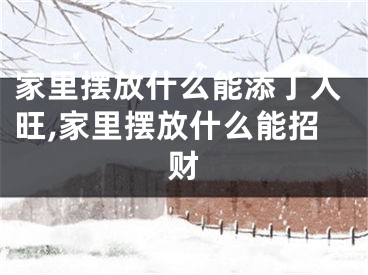 家里摆放什么能添丁人旺,家里摆放什么能招财