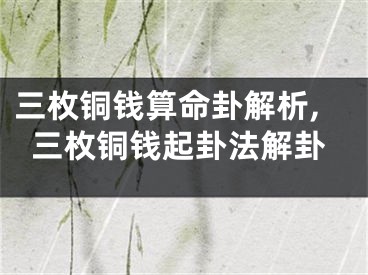 三枚铜钱算命卦解析,三枚铜钱起卦法解卦