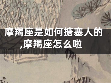 摩羯座是如何搪塞人的,摩羯座怎么啦
