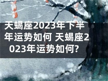 天蝎座2023年下半年运势如何 天蝎座2023年运势如何?