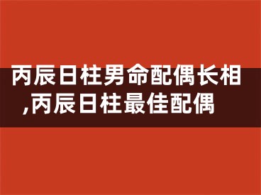 丙辰日柱男命配偶长相,丙辰日柱最佳配偶