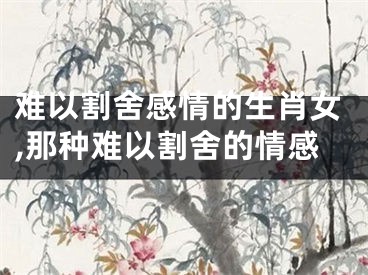难以割舍感情的生肖女,那种难以割舍的情感