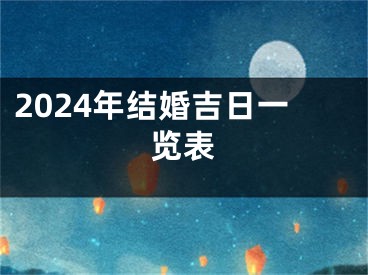 2024年结婚吉日一览表