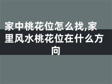 家中桃花位怎么找,家里风水桃花位在什么方向