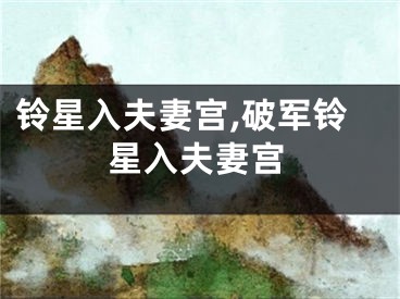 铃星入夫妻宫,破军铃星入夫妻宫