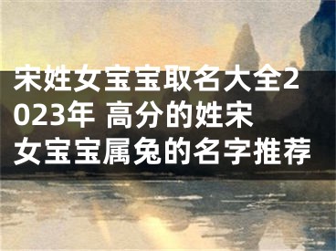 宋姓女宝宝取名大全2023年 高分的姓宋女宝宝属兔的名字推荐
