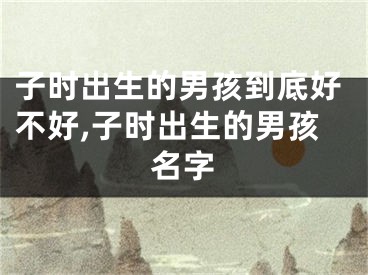 子时出生的男孩到底好不好,子时出生的男孩名字