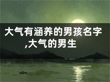 大气有涵养的男孩名字,大气的男生