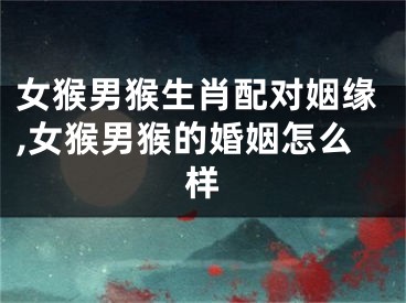 女猴男猴生肖配对姻缘,女猴男猴的婚姻怎么样