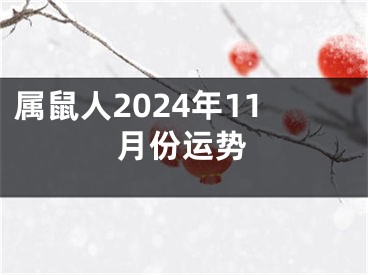 属鼠人2024年11月份运势