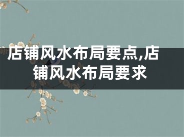 店铺风水布局要点,店铺风水布局要求