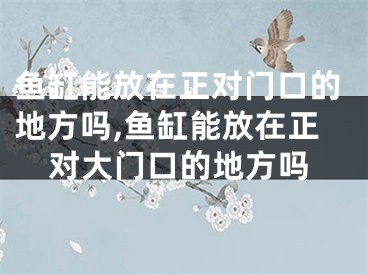 鱼缸能放在正对门口的地方吗,鱼缸能放在正对大门口的地方吗