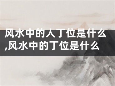 风水中的人丁位是什么,风水中的丁位是什么