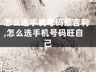 怎么选手机号码最吉利,怎么选手机号码旺自己