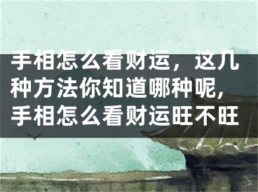 手相怎么看财运，这几种方法你知道哪种呢,手相怎么看财运旺不旺
