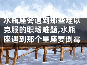 水瓶座会遇到那些难以克服的职场难题,水瓶座遇到那个星座要倒霉