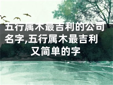 五行属木最吉利的公司名字,五行属木最吉利又简单的字