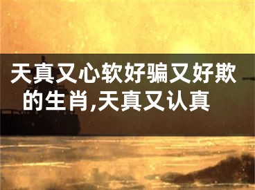天真又心软好骗又好欺的生肖,天真又认真