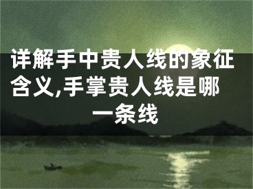 详解手中贵人线的象征含义,手掌贵人线是哪一条线